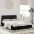 Cama con colchón terciopelo negro 120x200