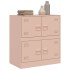 Aparador de acero rosa 67x39x73
