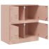 Aparador de acero rosa 67x39x73