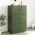 Aparador de acero verde oliva 67x39x107