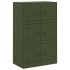 Aparador de acero verde oliva 67x39x107