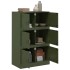 Aparador de acero verde oliva 67x39x107