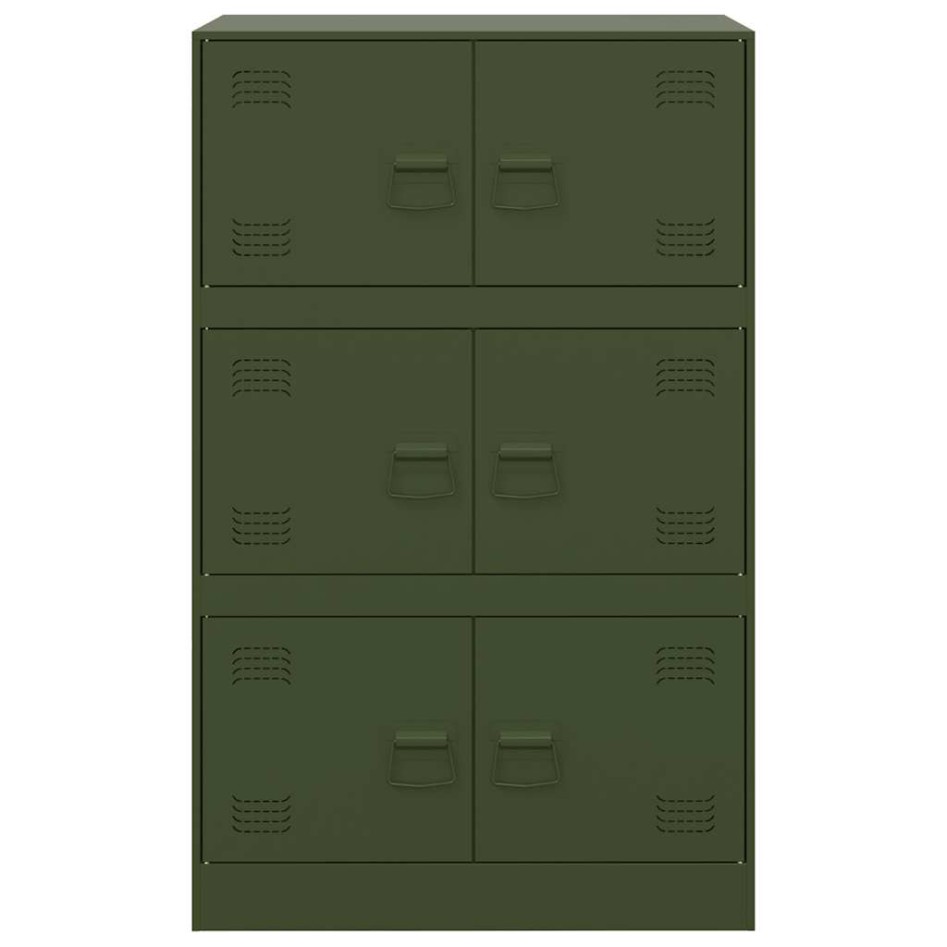 Aparador de acero verde oliva 67x39x107