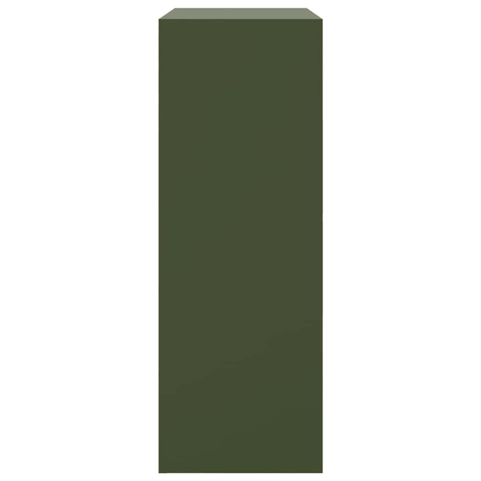 Aparador de acero verde oliva 67x39x107