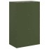 Aparador de acero verde oliva 67x39x107