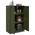 Aparador de acero verde oliva 67x39x107