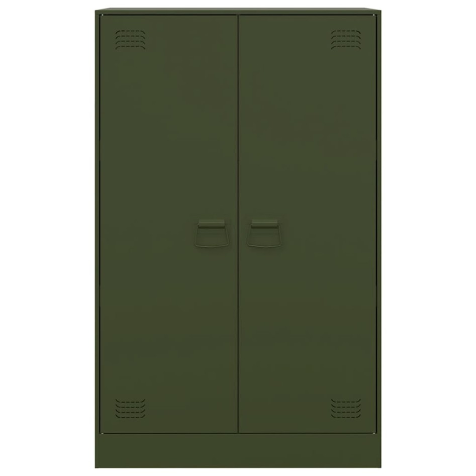 Aparador de acero verde oliva 67x39x107
