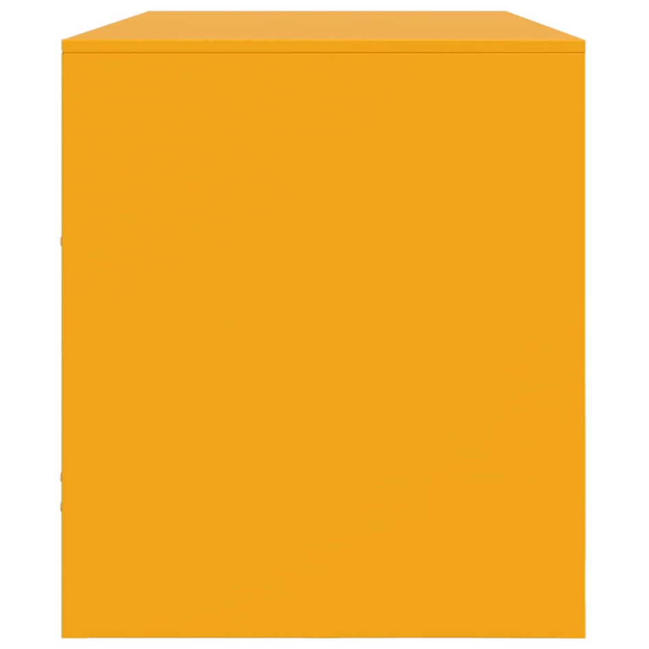 Mueble para TV de acero amarillo mostaza 99x39x44