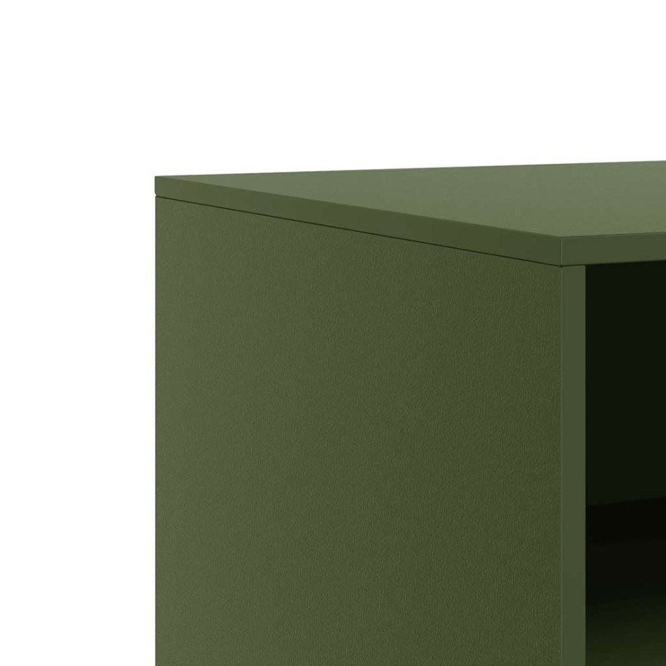 Muebles para TV 2 unidades acero verde oliva 67x39x44