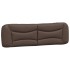 Cama con colchón cuero sintético marrón 180x200