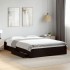 Estructura cama con cajones madera ingeniería negra 160x200