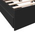 Estructura cama con cajones madera ingeniería negra 160x200