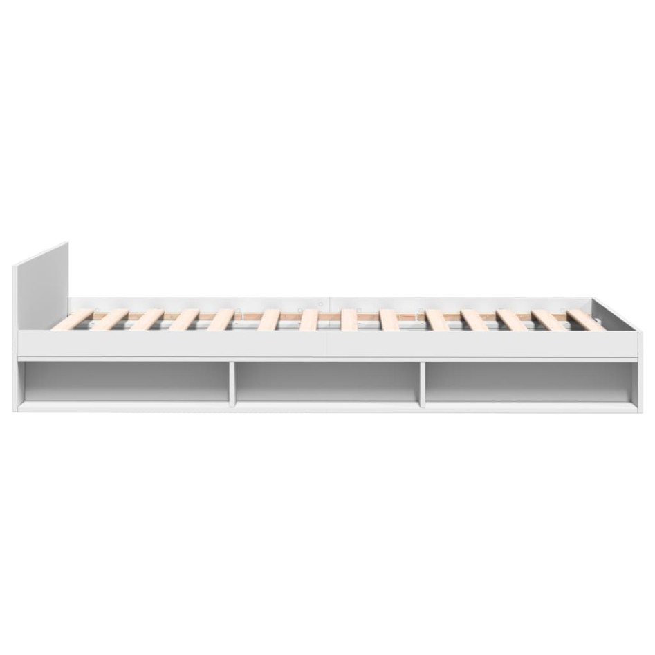 Cama con cajón madera de ingeniería blanca 90x190