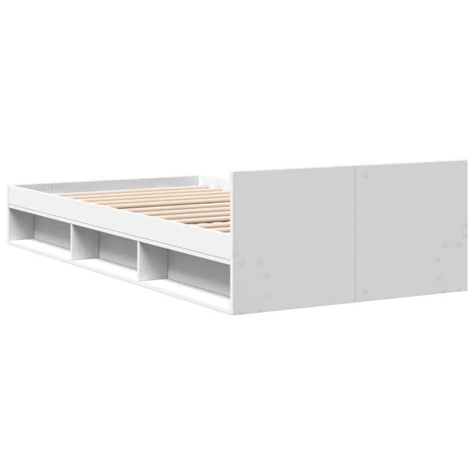 Cama con cajón madera de ingeniería blanca 90x190