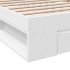 Cama con cajón madera de ingeniería blanca 90x190