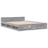 Cama con cajones madera de ingeniería gris Sonoma 135x190