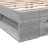 Cama con cajones madera de ingeniería gris Sonoma 135x190