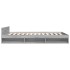 Cama con cajones madera ingeniería gris Sonoma 120x190