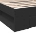 Cama con cajón madera de ingeniería negra 75x190