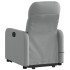 Sillón de masaje reclinable de pie de tela gris
