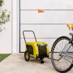 Remolque bicicleta mascotas hierro tela Oxford amarillo negro