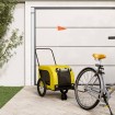 Remolque bicicleta mascotas hierro tela Oxford amarillo negro