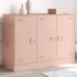 Aparador de acero rosa 99x39x73