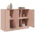 Aparador de acero rosa 99x39x73