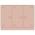 Aparador de acero rosa 99x39x73