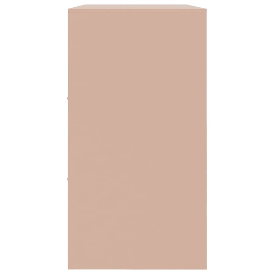 Aparador de acero rosa 99x39x73