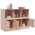 Aparador de acero rosa 99x39x73