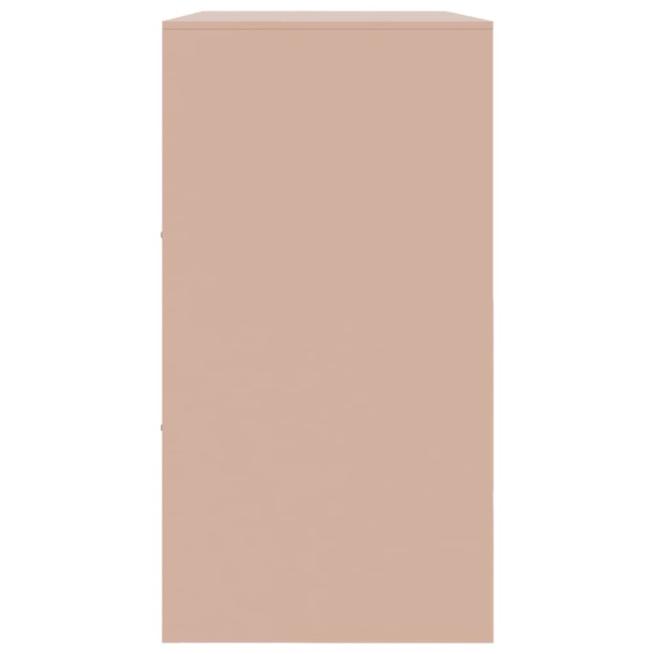 Aparador de acero rosa 99x39x73