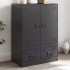 Aparador de acero negro 67x39x95