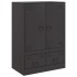 Aparador de acero negro 67x39x95