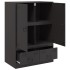 Aparador de acero negro 67x39x95