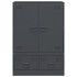Aparador de acero gris antracita 67x39x95