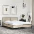 Estructura cama madera ingeniería metal roble Sonoma 140x200