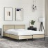 Estructura cama madera ingeniería metal roble Sonoma 120x200