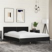 Estructura de cama madera de ingeniería y metal negro 160x200cm