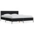 Estructura de cama madera de ingeniería y metal negro