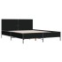 Estructura de cama madera de ingeniería y metal negro