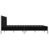 Estructura de cama madera de ingeniería y metal negro