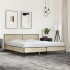 Estructura cama madera ingeniería metal roble Sonoma 180x200