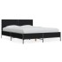 Estructura de cama madera de ingeniería y metal negro