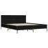 Estructura de cama madera de ingeniería y metal negro