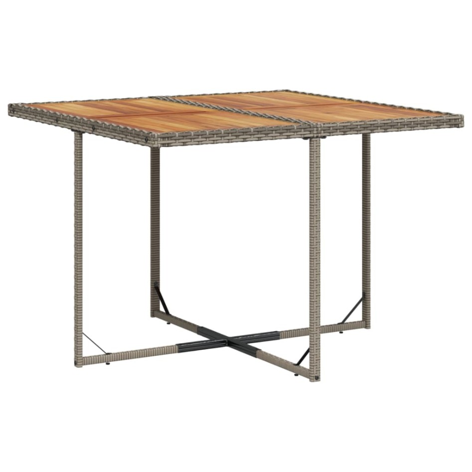 Set comedor jardín 9 pzas y cojines ratán sintético