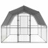 Gallinero con techo y puerta acero galvanizado