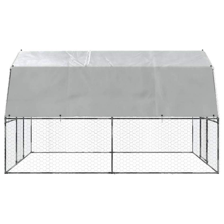 Gallinero con techo y puerta acero galvanizado