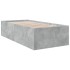 Estructura de cama madera de ingeniería gris hormigón