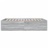 Estructura de cama madera de ingeniería gris Sonoma 120x190